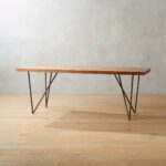 CB2/Dylan Table Modern Wood & Metal Dining Table